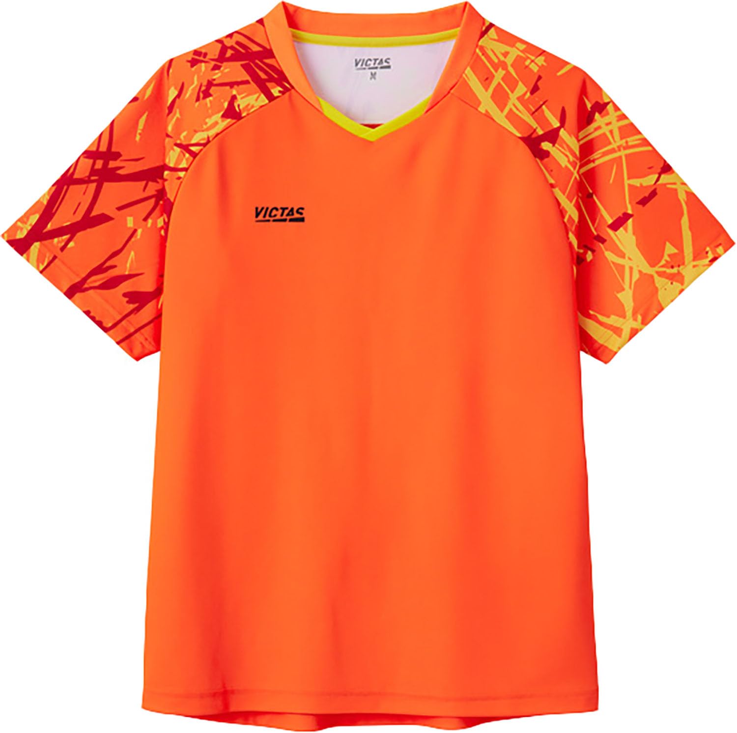 

Victorus Table Tennis Table Tennis Streak Sleeve Game 612502 Uniform, J.T.T.A (Japan Association) Approved, Moisture-Wicking, Quick-Drying, Unisex, оранжевый