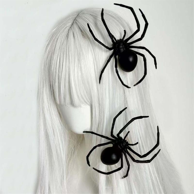 Pince à Cheveux Araignées Oversize Design Antidérapant Épingle à Cheveux Pour Adultes Adolescents Fête d'Halloween Accessoires de Coiffure Accessoires Photo