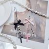 Y2k Style Beaded Phone Lanyard Strap Cute Bowknot Phone Pendant Beads Phone Chain Alloy Material Suitable for Phone Bag