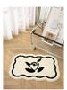 Patchwork Non-slip Bathroom Door Mat with Floral Design
