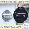 Pour BMW Série 7 G70 -2025 Couvercle de Protection Boucle de Verrouillage de Porte de Voiture en Silicone Coussinet Coussin Amortisseur Élastique Anti-Collision