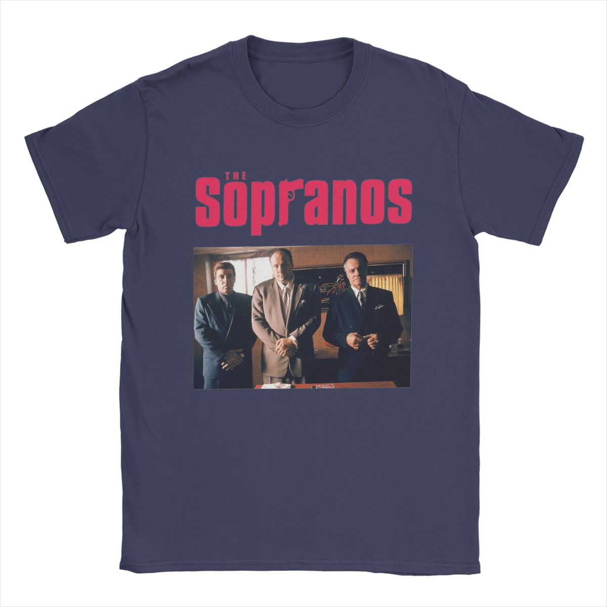 

Casual The Sopranos T-Shirt for Men Crewneck Cotton T Shirts Movie Short Sleeve Tees Unique Clothing 4XL