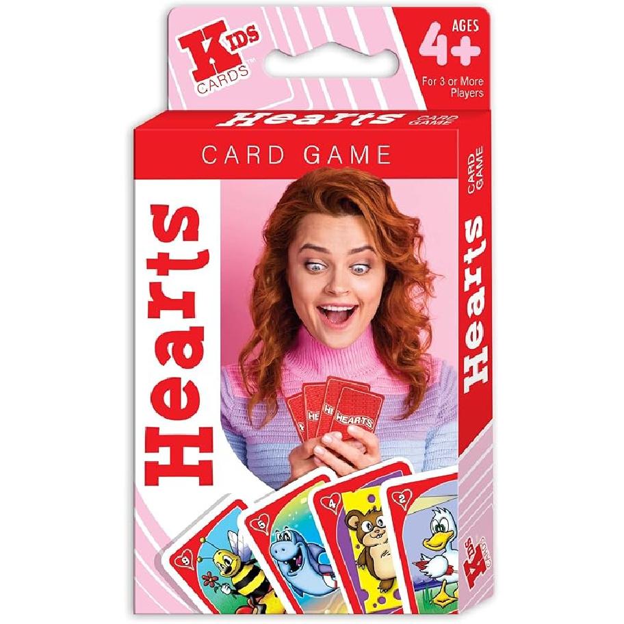JA-RU Hearts Card Game for Kids. The Colorful Kids  Game - Table Top Pastime Toy. Card Size 4.7 x3  - Great Party Favor 1 Pack Hearts