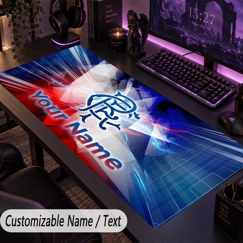 Custom Text Big Mousepad, Extended Desk Pad For Laptop Work GameRangers FC