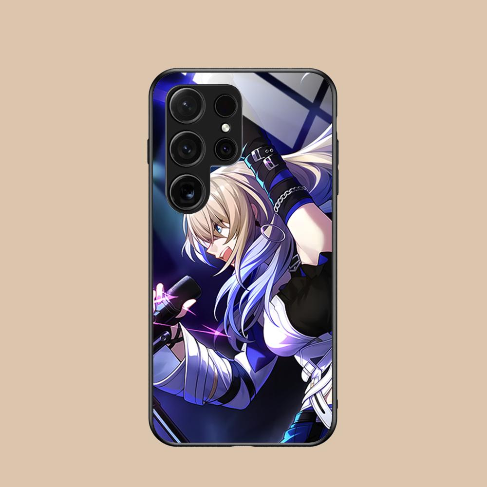 HSR Serval Glass Mobile Phone Case for Samsung Galaxy S26 S25 S24 S23 S22 S21 S20 Note20 Plus FE Ultra Colorful Cover