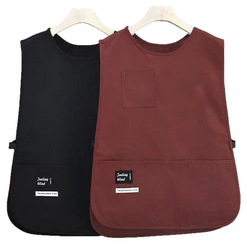 Household Kitchen Apron, Water-repellent Coffee Shop Overalls, Breathable Vest, Enlarged Waist, Unisex