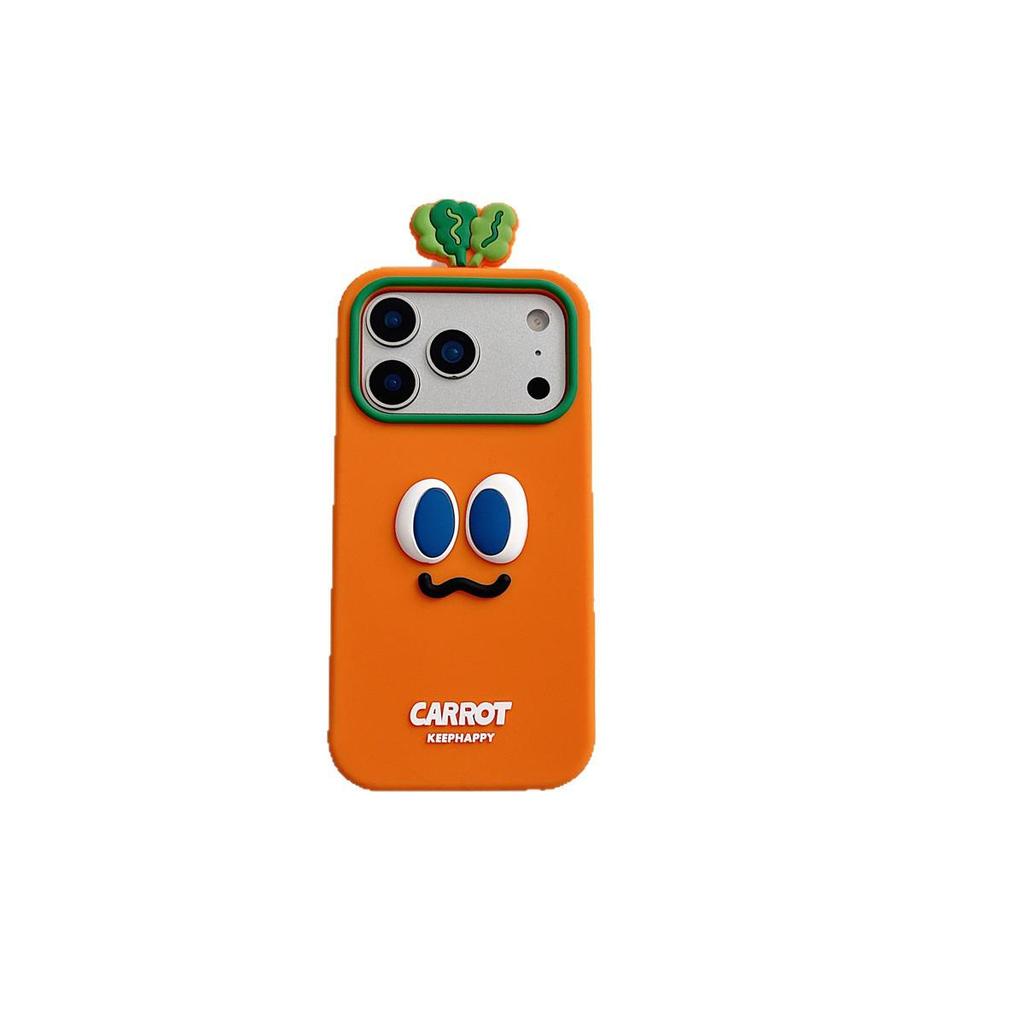 3D Cartoon Carrot Phone Case for iPhone 15/14/13/12/11 Pro/Pro Max