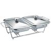 Restaurant Glass Buffet Stove Single Two Three Grid Food Heating Containers Household Rectangular Hot Pot Stove
