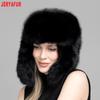 JERYAFUR Women Ushanka Trapper Winter Hat, Thick Faux Fur Ear Flap Warm Ladies Cap for Snowy Cold Outdoor Weather