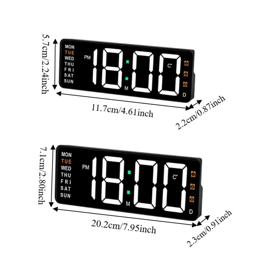 Adjust Brightness Large Digital Clock RGB Colors LED Electronic Clock Table Alarm Clock Smart Home
