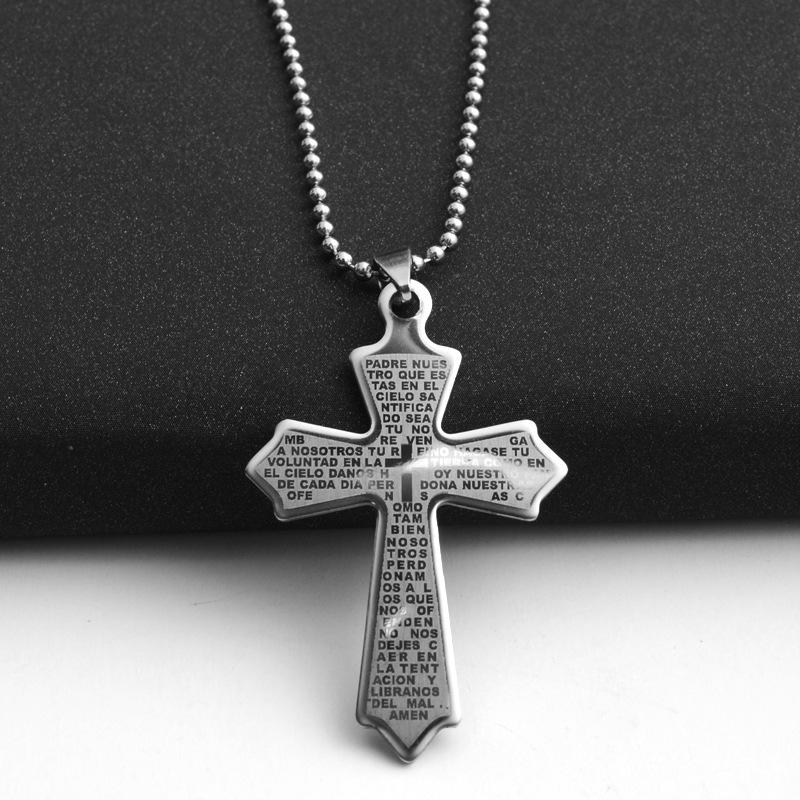 Accessories Men'S Necklace Titanium Steel Pendant Stainless Steel Long Necklace Girls Fashion Sweater Chain