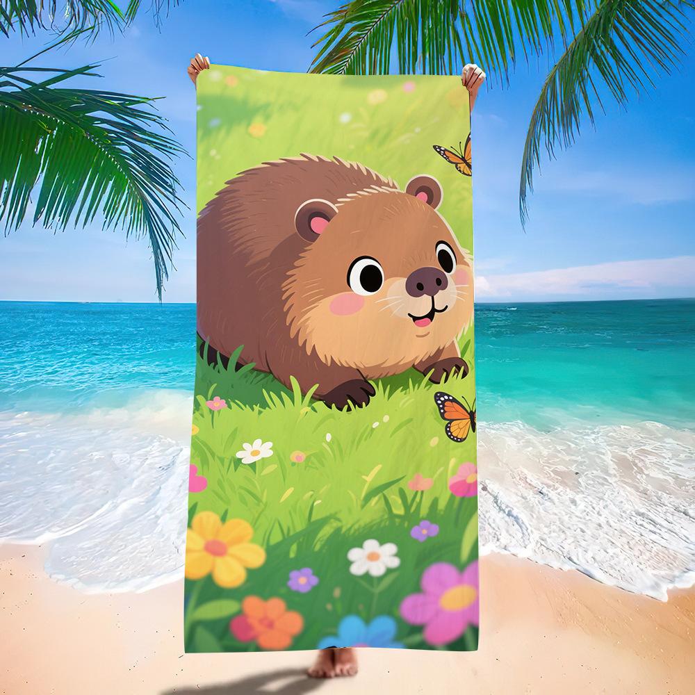 New Cute Animal Printed Microfiber Beach Towel Quick Dry Absorbent Soft Bath Towel For Kids