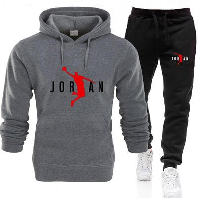 Set de hanorac cu glugă și pantaloni pentru bărbați Toamnă/Iarnă 2025: Îmbrăcăminte sport casual la modă