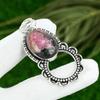 Rhodonite Stone Handcrafted Wedding Bezel Elegant Pendant 925 Sterling Silver