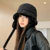 Velvet Thickened Warmth Lei Feng Hat Outdoor Cycling Windproof Ear Protection Hat Japanese Casual Big Head Surround Head Hat