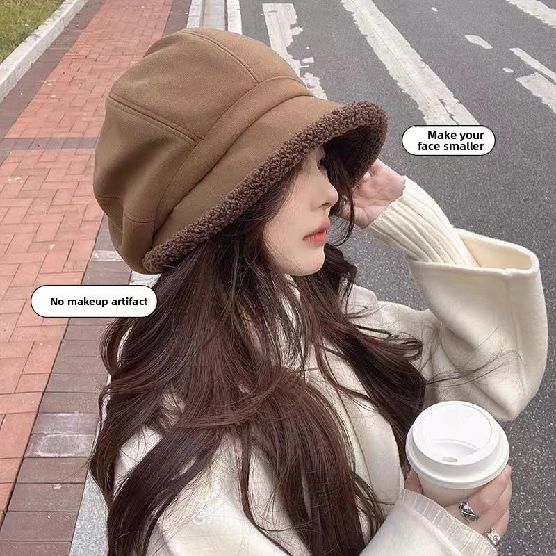 Vintage Fisherman Hat With Fleece Lining For Winter Casual Warmth