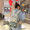 Fresh and Lightweight Large Capacity Contrasting Student Schoolbag New Korean Style College Style Backpack