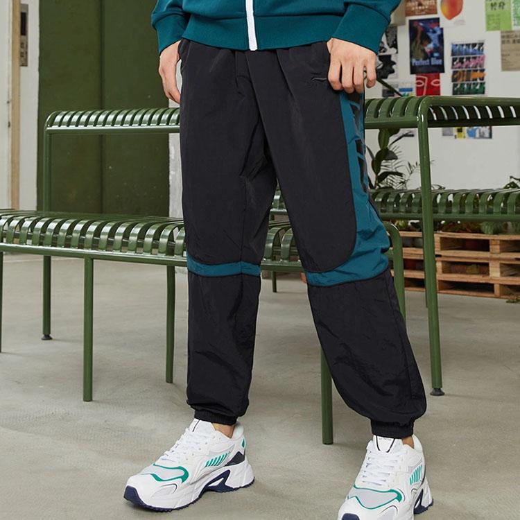 Li Ning Sports Fashion Series Loose Fit Cuffed Knit Joggers Men Joggers Black AYKR405-2