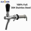 100% Voll Edelstahl Bierhahn, Homebrew Italienischer Bierhahn Einstellbare Durchflusskontrolle mit SS304 100mm Hahnstutzen