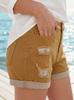 High-Waisted Women's Elastic Denim Street Style Shorts