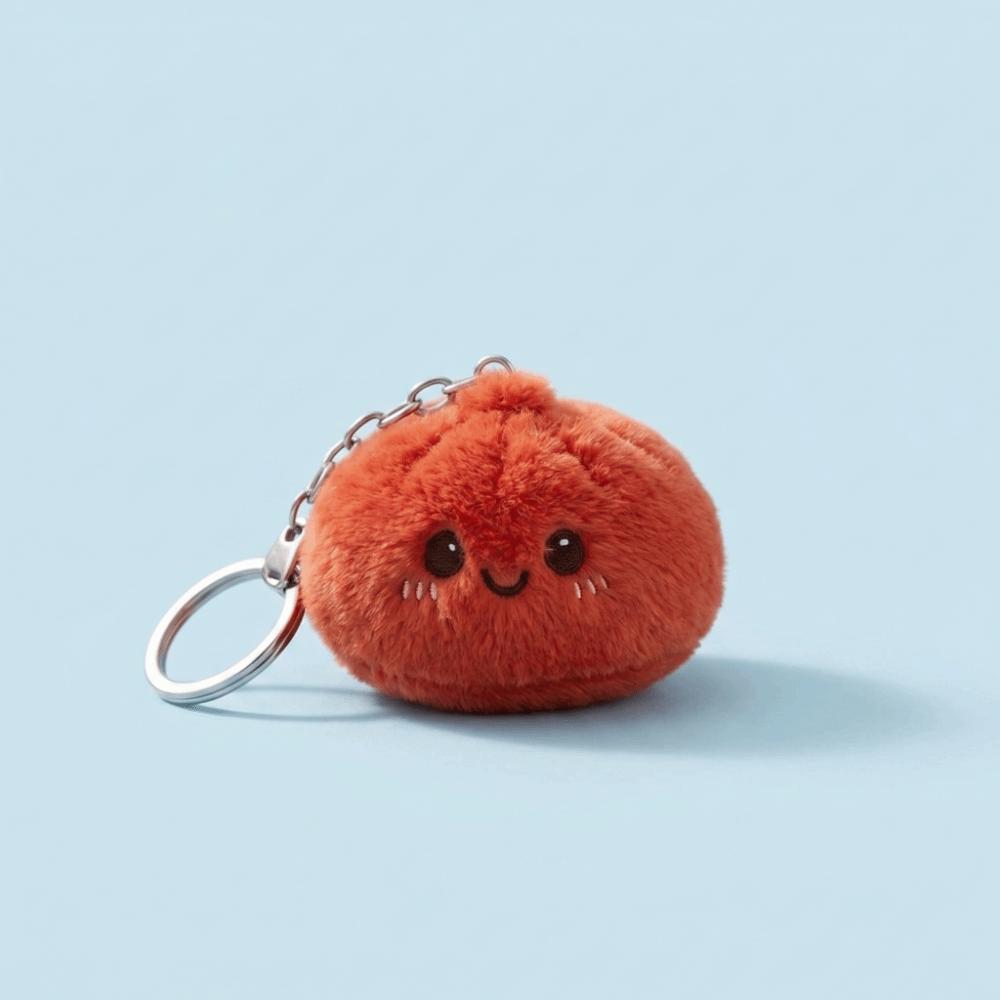 Soft Fluffy Steamed Buns Squishy Keychain Steamed Buns Keyring  Relaxing Gift