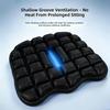 Inflatable Seat Cushion Adjustable Air, Multi-Cell Press-to-Inflate Pad, Contoured Black Polyester for Vehicle C