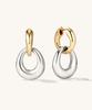 18K Gold-Plated Irregular Geometric Earrings with Retained Gold Color