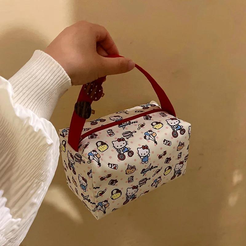 Cartoon Travel Makeup Bag: Portable & Cute Toiletry Storage Handbag for Women