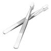 2Pcs Nickel Plated Steel Stamp Tweezers Round Spade Tip Philately Tools For Beads Objects Industrial Hand Collecting Tweezers