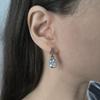 Серебряные серьги с фианитами (2207993)