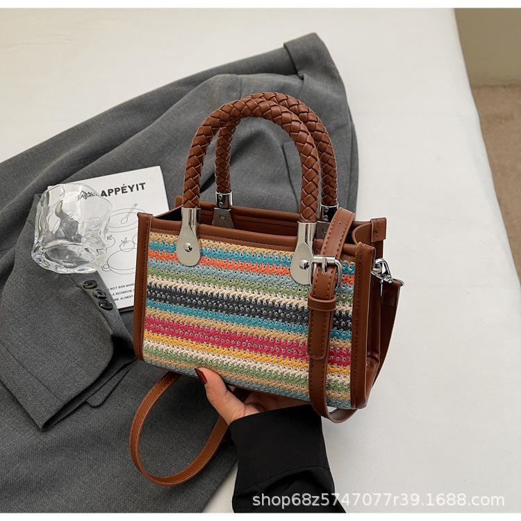 

Fashion Japan and Korea casual bag 2025 new trendy texture foreign style handbag shoulder bag summer messenger bag women s bag разноцветный