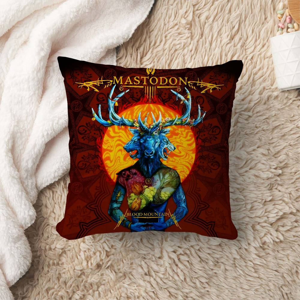 Band Mastodon Leviathan Cushion Cover Pillowcase Upholstery Sofa Throw Pillow Home Decor Pillowcas