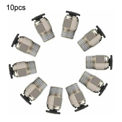 Push Straight Pneumatic Connector Stainless Steel Thread