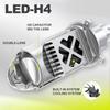 2 szt. Żarówki LED H4 z podwójną soczewką Mini Projektor LED 9003 HB2 Reflektor Samochodowy i Motocyklowy Światło Drogowe/Mijania LHD 90000LM 100W 6500K Białe Plug& Play