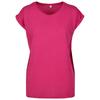 Build Your Brand Womens/Ladies Cotton Extended Shoulder T-Shirt