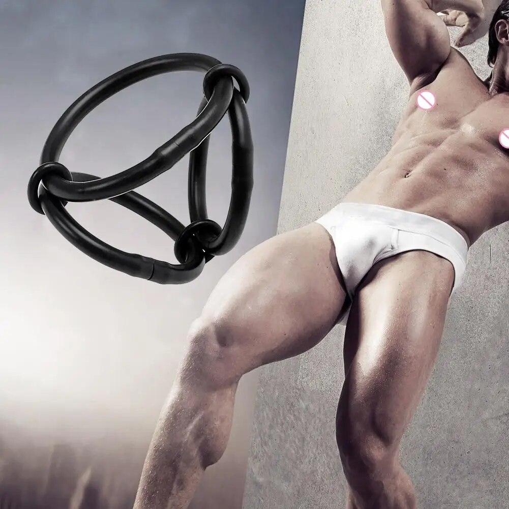 Premium Silicone Strap Loop Rings Adjustable Cock Testicle Sex Toys for Men Couples