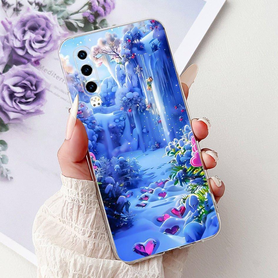 For Huawei P30 Case P30 Pro Cover ELE-L29 ELE-L04 VOG-L29 VOG-L09 Fashion Flower Soft Silicone Bumper For HuaweiP30 P30Pro Coque