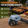 Rechargeable Electric Barbecue Brush with Wide Wire Head, Handheld Form and Detachable Brush Head for Outdoor Cooking Care After Cooking