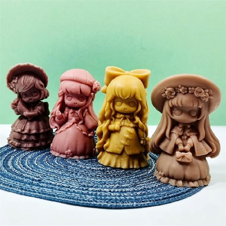 3D Girl Silicone Candle Mold DIY Aromatherapy Gypsum Crystal Epoxy Resin Molds