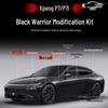 Cloud Realm P7iP7 Black Exterior Car Window Strip Kit for Xiaopeng: Black Warrior Style