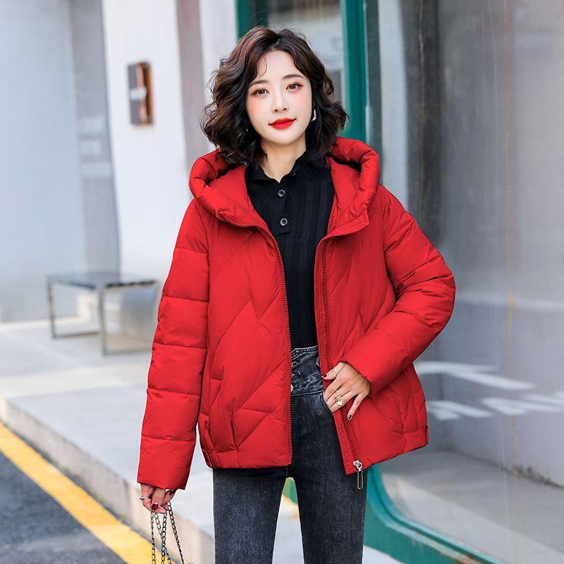 Women's Winter Jacket Winter Female Casual Loose Cotton Jacket Thick Warm Coats Women Pure Color Casual Short Padded Jacket