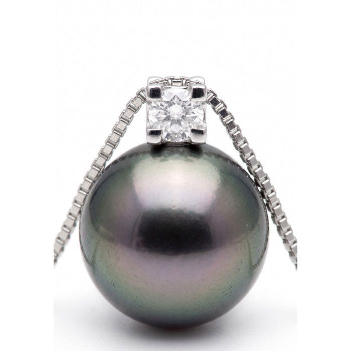Collier - PEARLS & COLORS - Pearls & Colors - Perle de culture de Tahiti 8-9 mm - Ronde - Argent 925