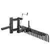 106.7cm Tow Behind Landscape Rake, 3-Point Lawn Rock Rake with Blade & Lift Lever, Fit Category 1 ATVs UTVs Lawn Tractors, Heavy Duty Dethatcher Rake