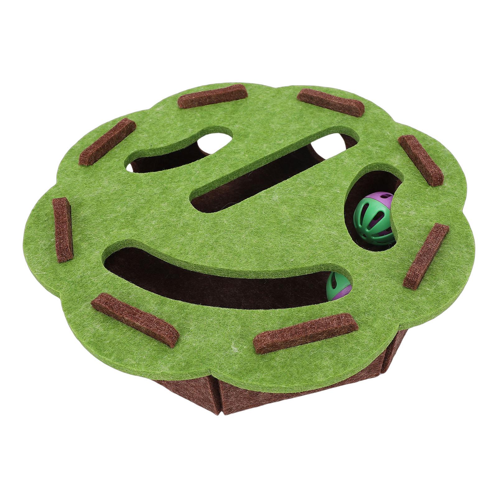 Interactive Cat Scratch Enrichment Box Mental Stimulation Felt Nail File Maze Box for Indoor Kitten Kitty