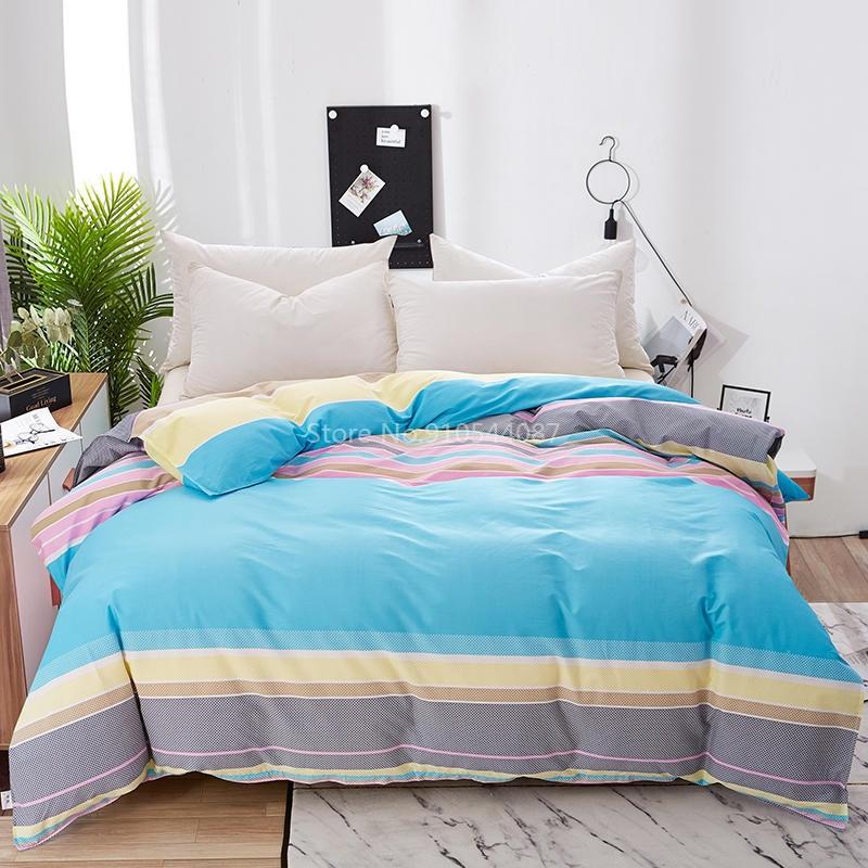 Husă de pilota din bumbac cu dungi albastre, roz, curcubeu