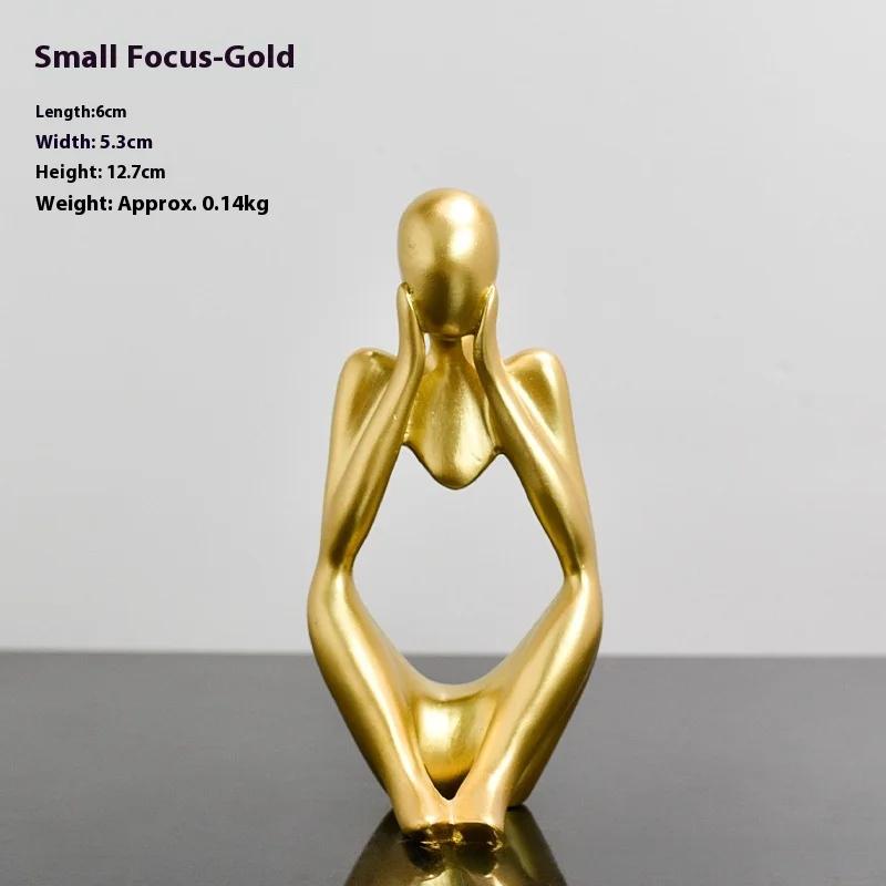 Nordic Resin Creative Sculpture - Left & Right Dual-Face Home & Living Room Entrance Table Decor (Mini Luxury Ornament)