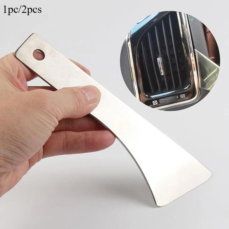 1pc/2pcs Stainless Steel Car Door Panel Trim Removal Level Pry Tool Auto Interior Audio Dashboard Radio Fastener Disassembly Tools