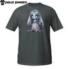 Undead Bride Shirt – Ghost Wedding Girl with Veil and Pale Blue Skin Horror Tee