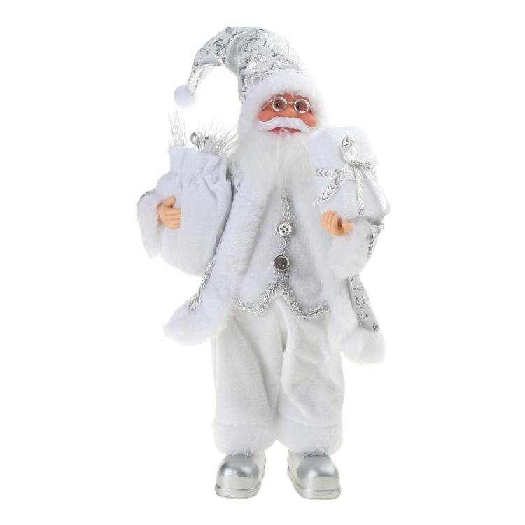 11.8inch Santa Clau Christmas Plastic Figurine Handpainted with Stack of Present