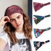 Factory Custom Boho Cotton Elastic  Headband Women Summer Head Wrap Sports Yoga Headband Hair Bands Hair Accessories
